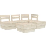 VidaXL 5-delige Loungeset pallet geïmpregneerd vurenhout