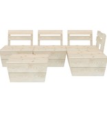 VidaXL 5-delige Loungeset pallet geïmpregneerd vurenhout