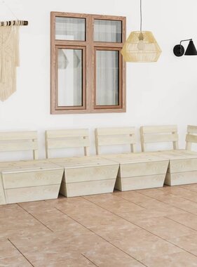 VidaXL Tuinbank 4-zits pallet geïmpregneerd vurenhout