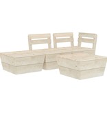 VidaXL 4-delige Loungeset pallet geïmpregneerd vurenhout