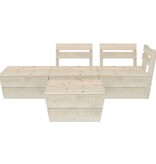 VidaXL 4-delige Loungeset pallet geïmpregneerd vurenhout