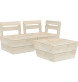 VidaXL 3-delige Loungeset pallet geïmpregneerd vurenhout