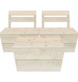 VidaXL 3-delige Loungeset pallet geïmpregneerd vurenhout
