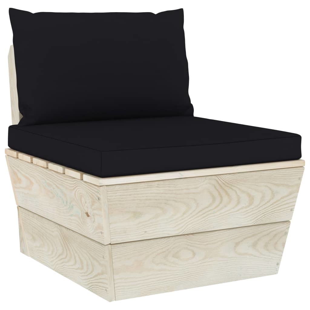 VidaXL 12-delige Loungeset met kussens pallet vurenhout