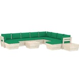 VidaXL 12-delige Loungeset met kussens pallet vurenhout