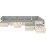 VidaXL 12-delige Loungeset met kussens pallet vurenhout