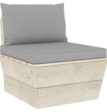 VidaXL 12-delige Loungeset met kussens pallet vurenhout