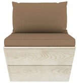 VidaXL 10-delige Loungeset met kussens pallet vurenhout