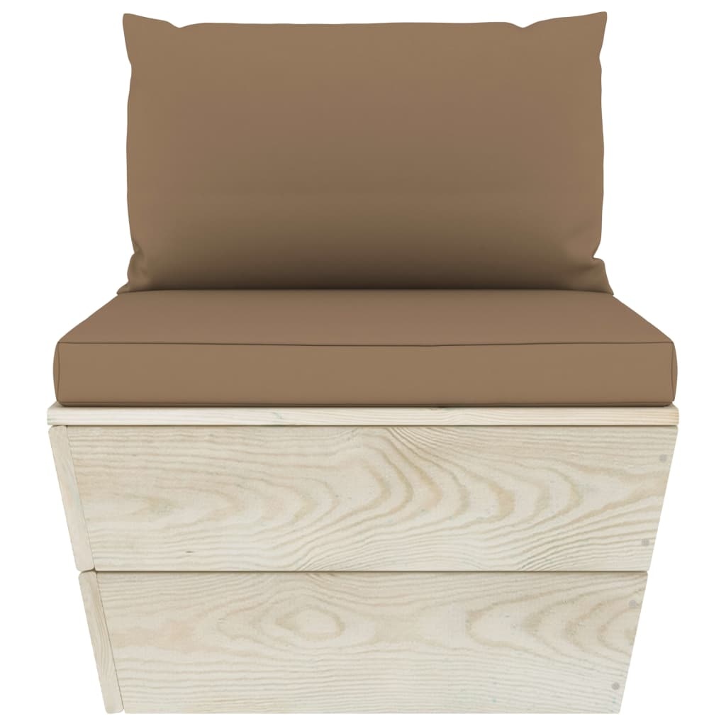 VidaXL 10-delige Loungeset met kussens pallet vurenhout