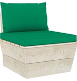 VidaXL 10-delige Loungeset met kussens pallet vurenhout