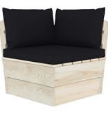 vidaXL 9-delige Loungeset met kussens pallet vurenhout