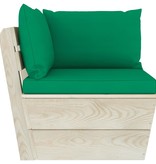 VidaXL 9-delige Loungeset met kussens pallet vurenhout