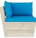 VidaXL 9-delige Loungeset met kussens pallet vurenhout