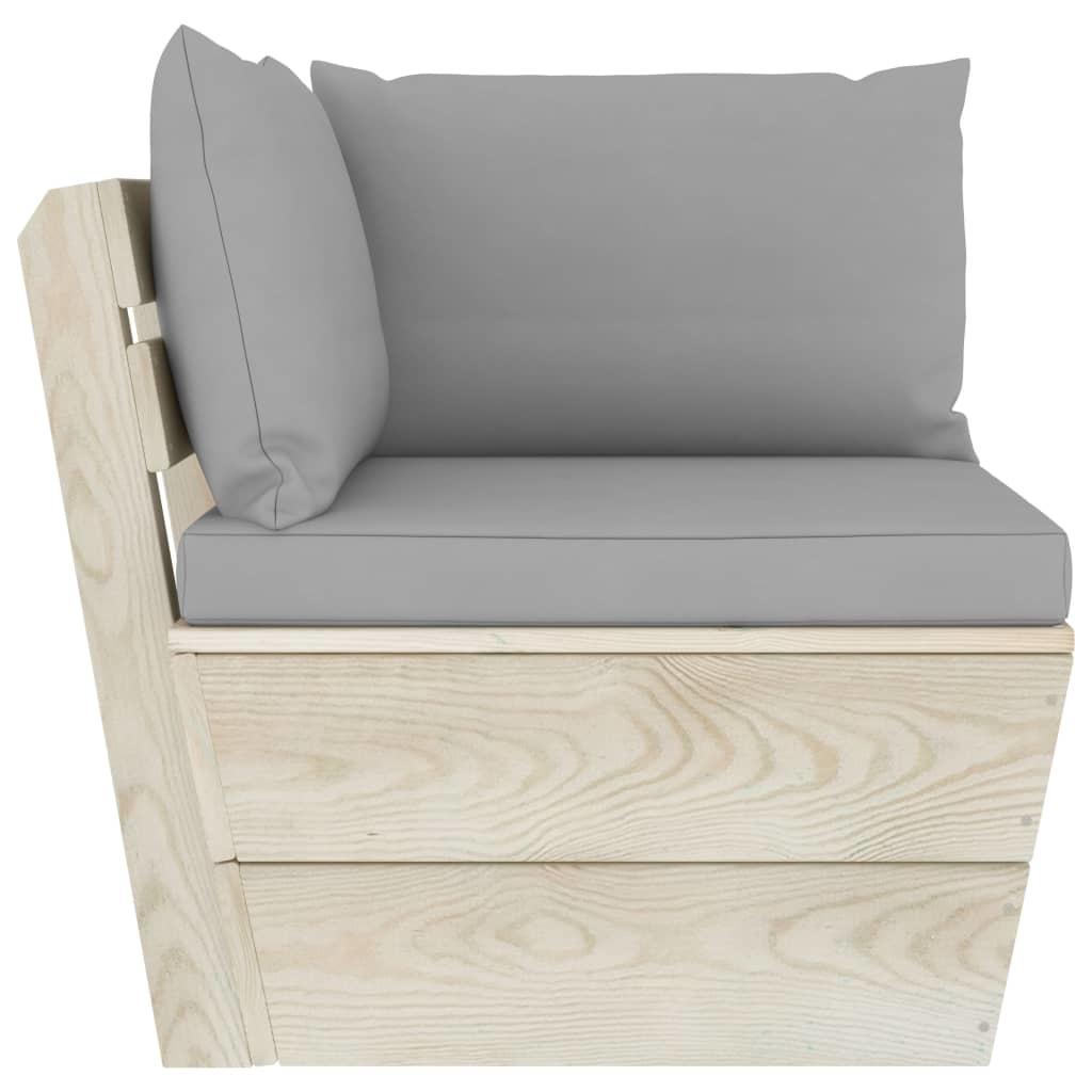 VidaXL 9-delige Loungeset met kussens pallet vurenhout