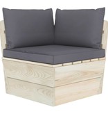 VidaXL 9-delige Loungeset met kussens pallet vurenhout