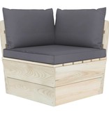 vidaXL 9-delige Loungeset met kussens pallet vurenhout