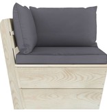 vidaXL 9-delige Loungeset met kussens pallet vurenhout