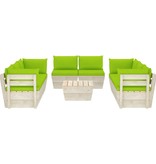 VidaXL 9-delige Loungeset met kussens pallet vurenhout