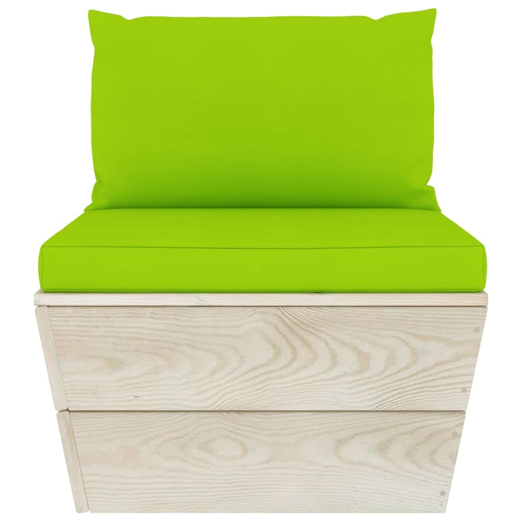 VidaXL 9-delige Loungeset met kussens pallet vurenhout