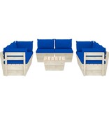 VidaXL 9-delige Loungeset met kussens pallet vurenhout