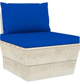 vidaXL 9-delige Loungeset met kussens pallet vurenhout