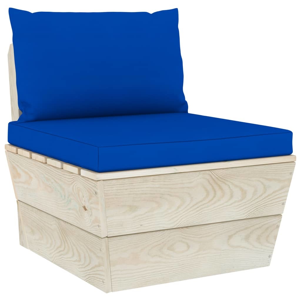 VidaXL 9-delige Loungeset met kussens pallet vurenhout
