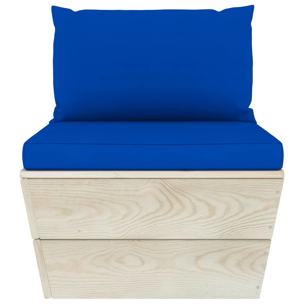 VidaXL 9-delige Loungeset met kussens pallet vurenhout
