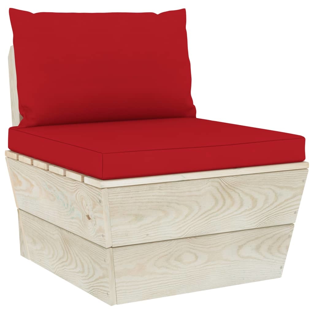 VidaXL 9-delige Loungeset met kussens pallet vurenhout