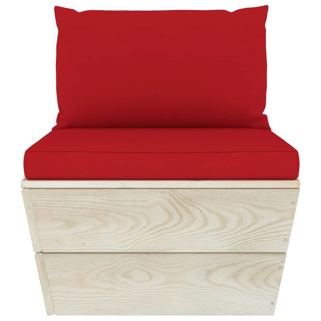 VidaXL 9-delige Loungeset met kussens pallet vurenhout