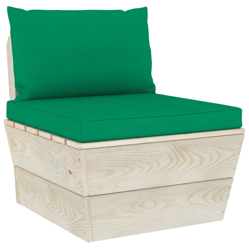 VidaXL 9-delige Loungeset met kussens pallet vurenhout