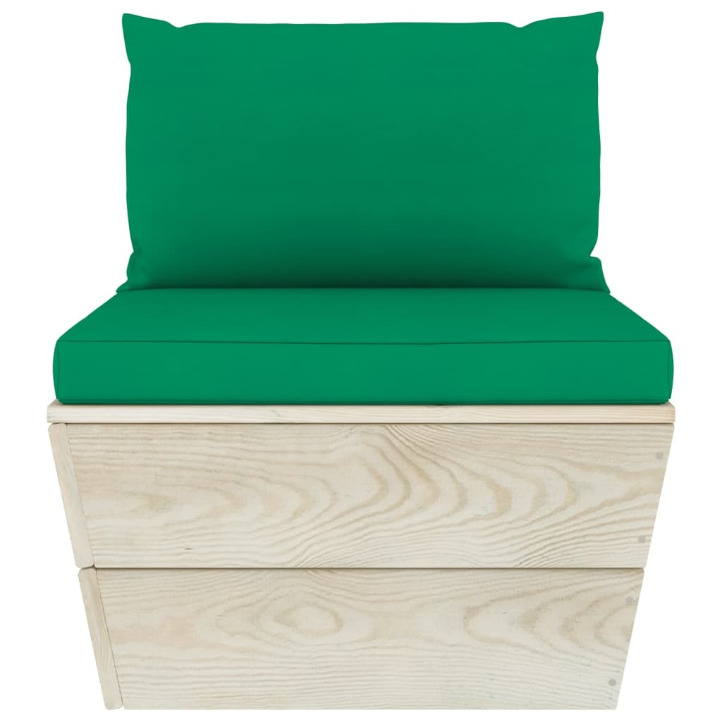 VidaXL 9-delige Loungeset met kussens pallet vurenhout