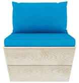 VidaXL 9-delige Loungeset met kussens pallet vurenhout