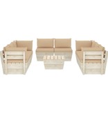 VidaXL 9-delige Loungeset met kussens pallet vurenhout