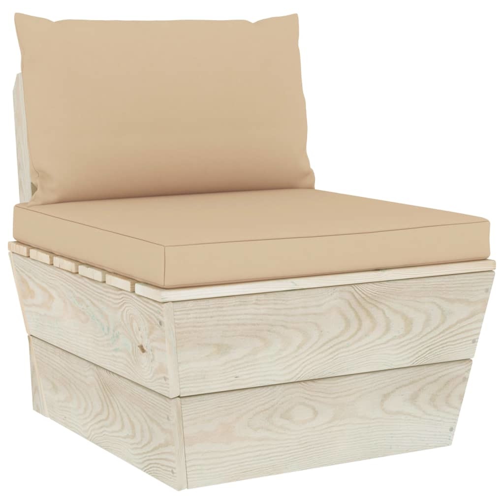 VidaXL 9-delige Loungeset met kussens pallet vurenhout