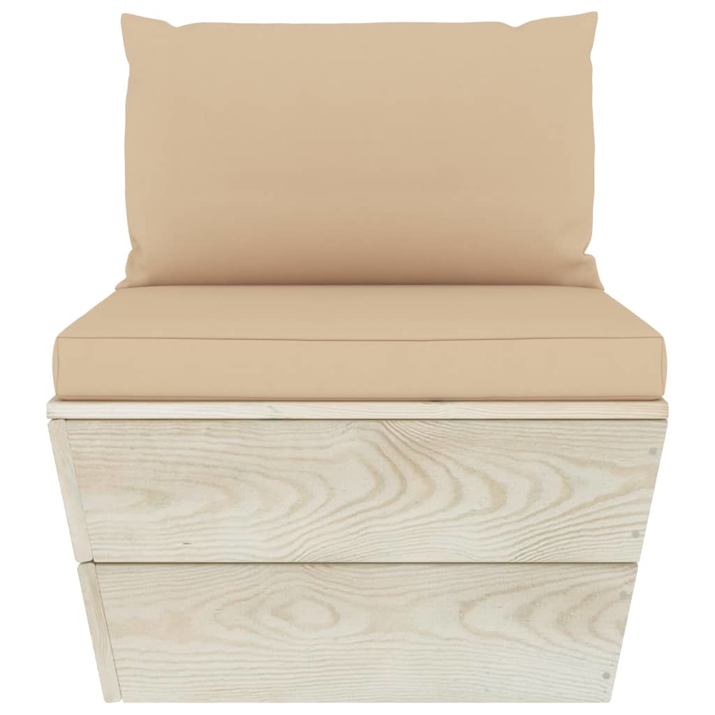 VidaXL 9-delige Loungeset met kussens pallet vurenhout