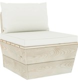 VidaXL 9-delige Loungeset met kussens pallet vurenhout