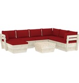 VidaXL 8-delige Loungeset met kussens pallet vurenhout