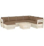 VidaXL 8-delige Loungeset met kussens pallet vurenhout
