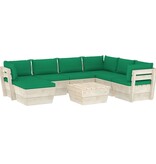 VidaXL 8-delige Loungeset met kussens pallet vurenhout