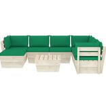 VidaXL 8-delige Loungeset met kussens pallet vurenhout