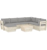 VidaXL 8-delige Loungeset met kussens pallet vurenhout