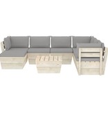 VidaXL 8-delige Loungeset met kussens pallet vurenhout