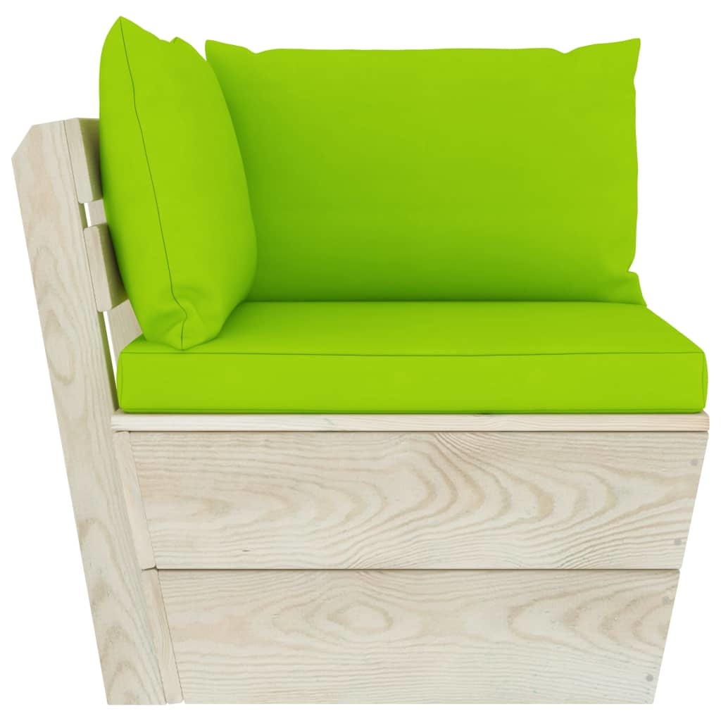 VidaXL 10-delige Loungeset met kussens pallet vurenhout