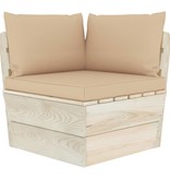 VidaXL 10-delige Loungeset met kussens pallet vurenhout