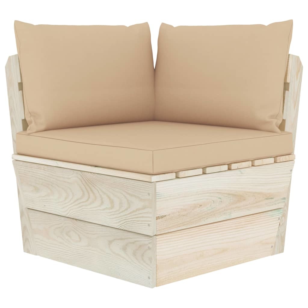 VidaXL 10-delige Loungeset met kussens pallet vurenhout