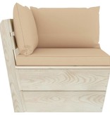 VidaXL 10-delige Loungeset met kussens pallet vurenhout