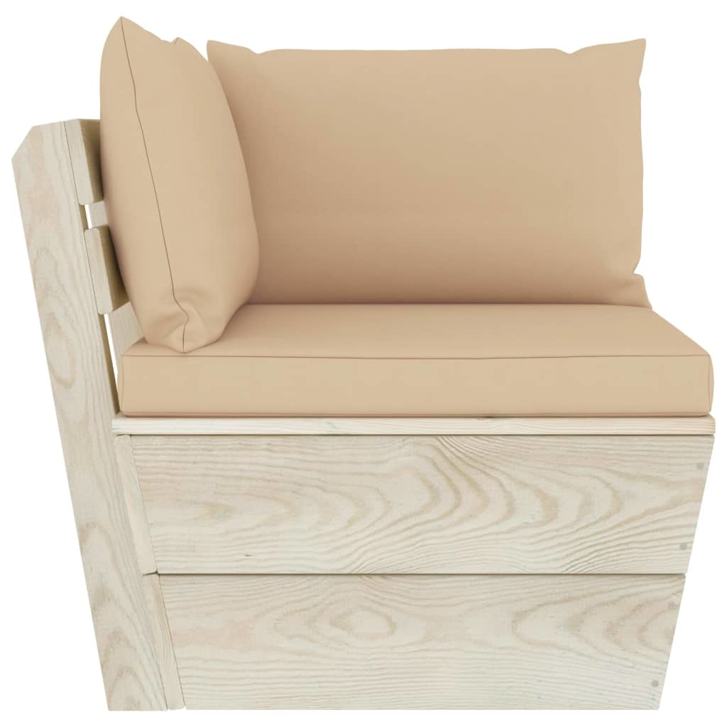 VidaXL 10-delige Loungeset met kussens pallet vurenhout