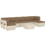 VidaXL 8-delige Loungeset met kussens pallet vurenhout