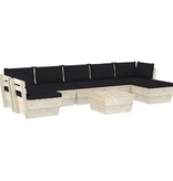 VidaXL 8-delige Loungeset met kussens pallet vurenhout
