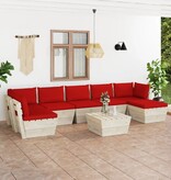 VidaXL 8-delige Loungeset met kussens pallet vurenhout